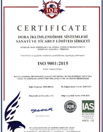 DORA İKLİMLENDİRME ISO 9001 TR